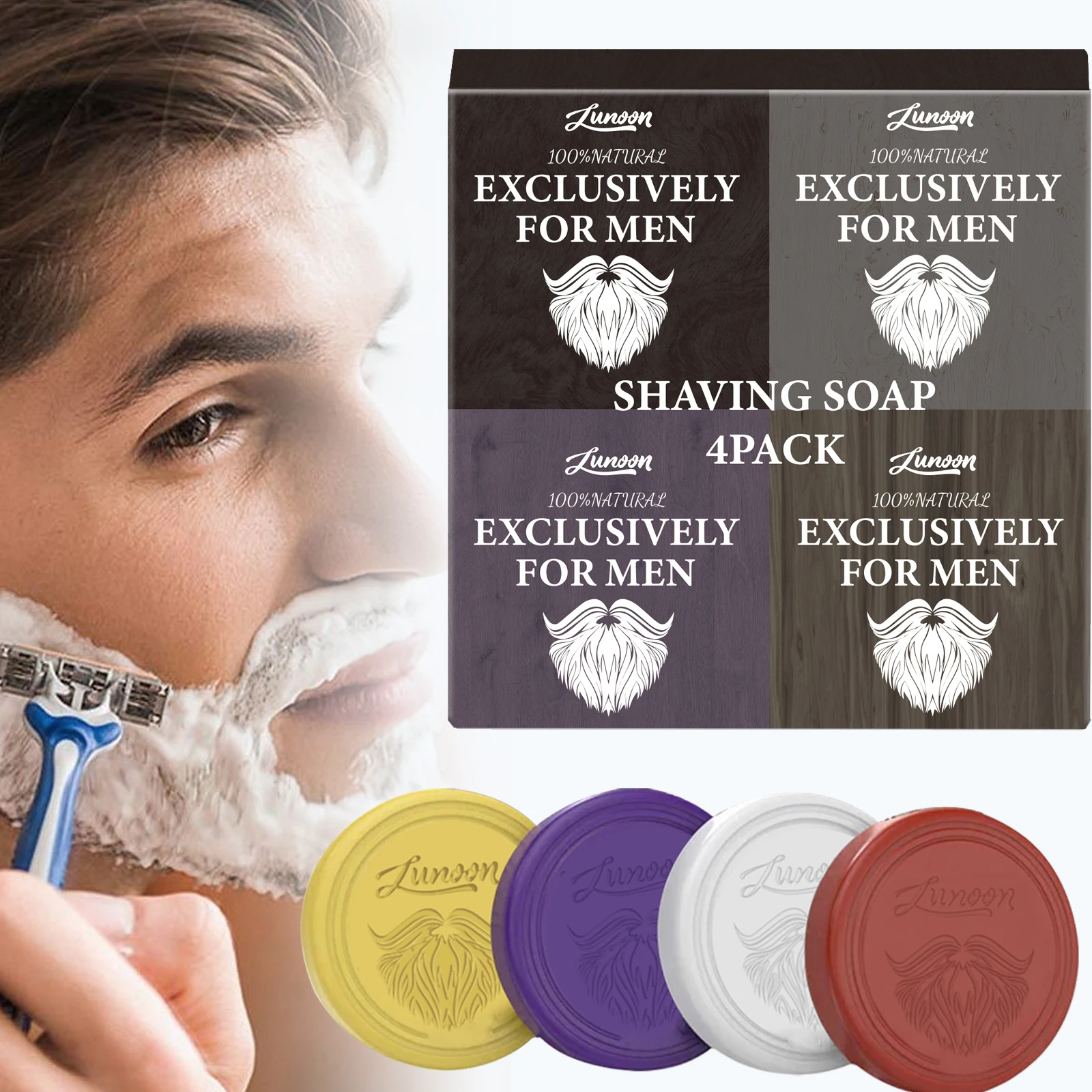 Skincare Natur E - Jabón de Afeitar de Sándalo para