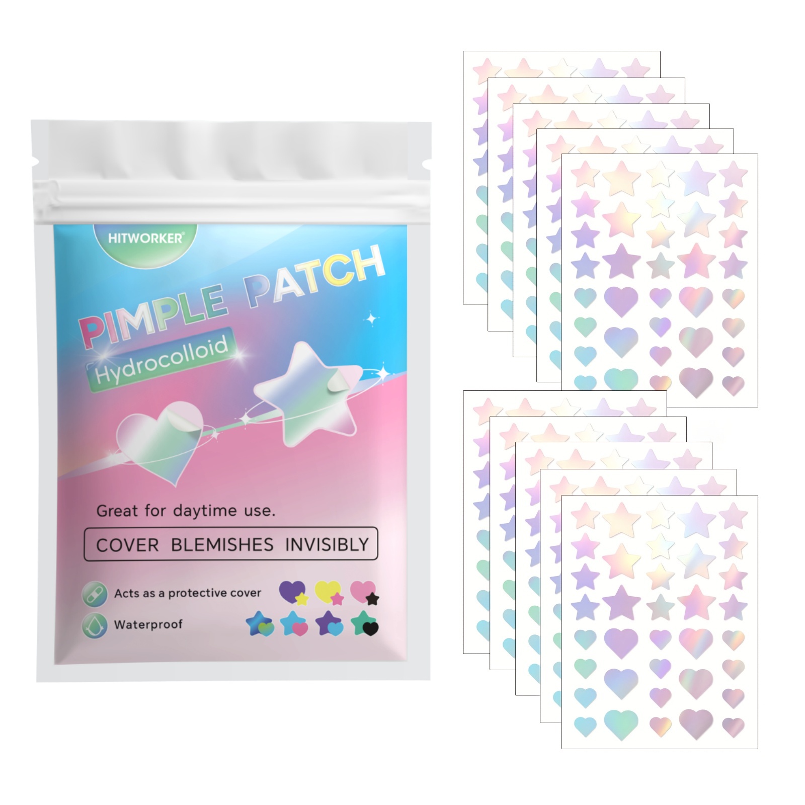 Skincare Gentle - 360 parches coloridos para el acné