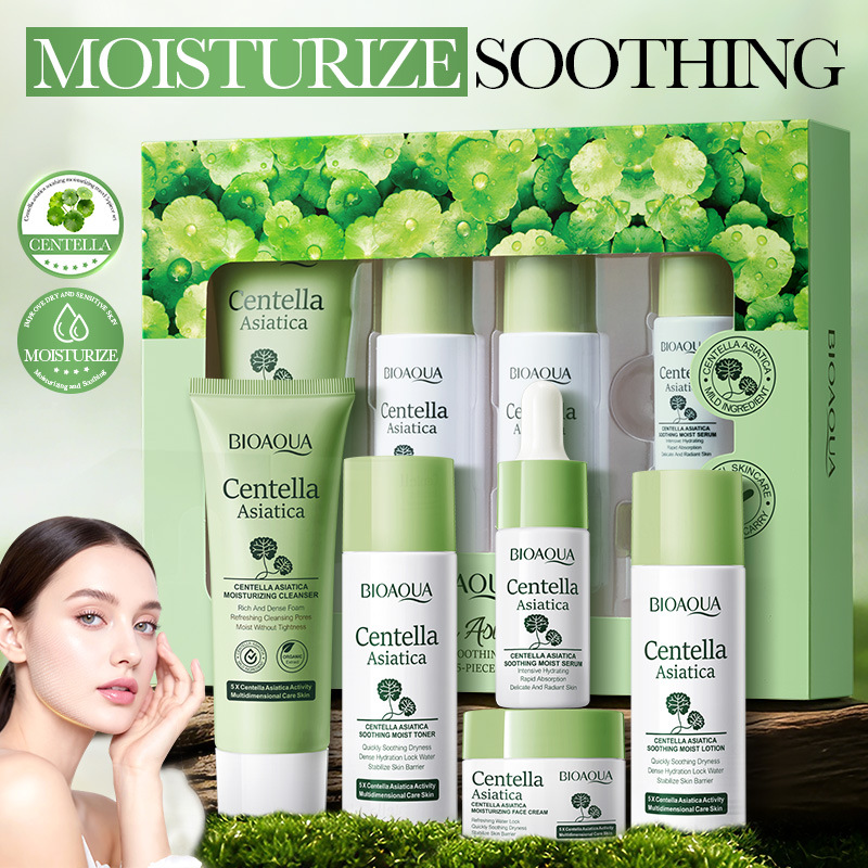 Skincare Glad2Glow - Juego de 5 Piezas BIOAQUA Centella