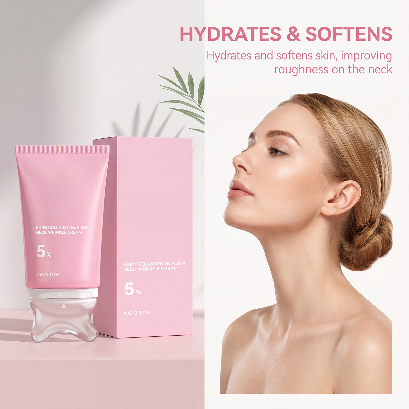 Skincare Glad2Glow - Crema de Colágeno para el Cuello,