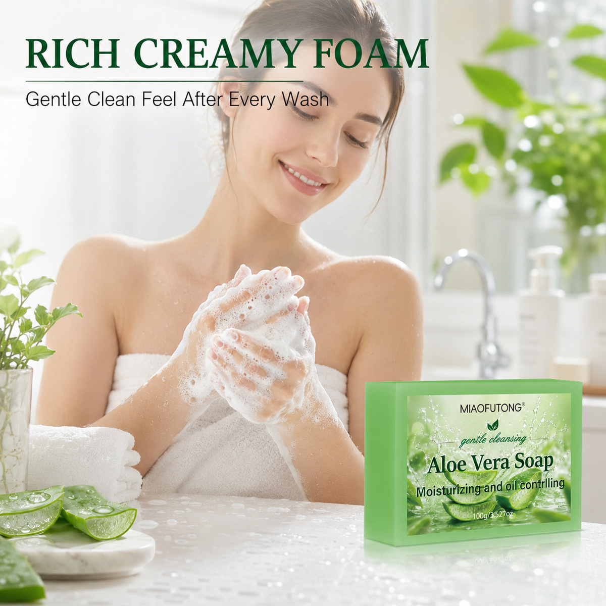 Jabón artesanal 4 en 1 de aloe - Skincare Natur E reseña y precio