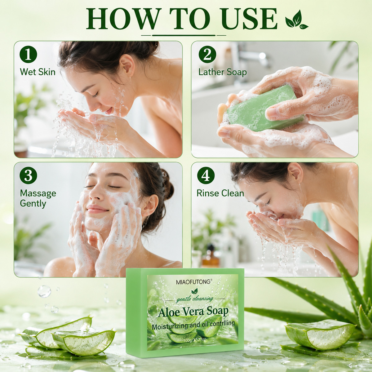 Jabón artesanal 4 en 1 de aloe - Skincare Natur E reseña y precio