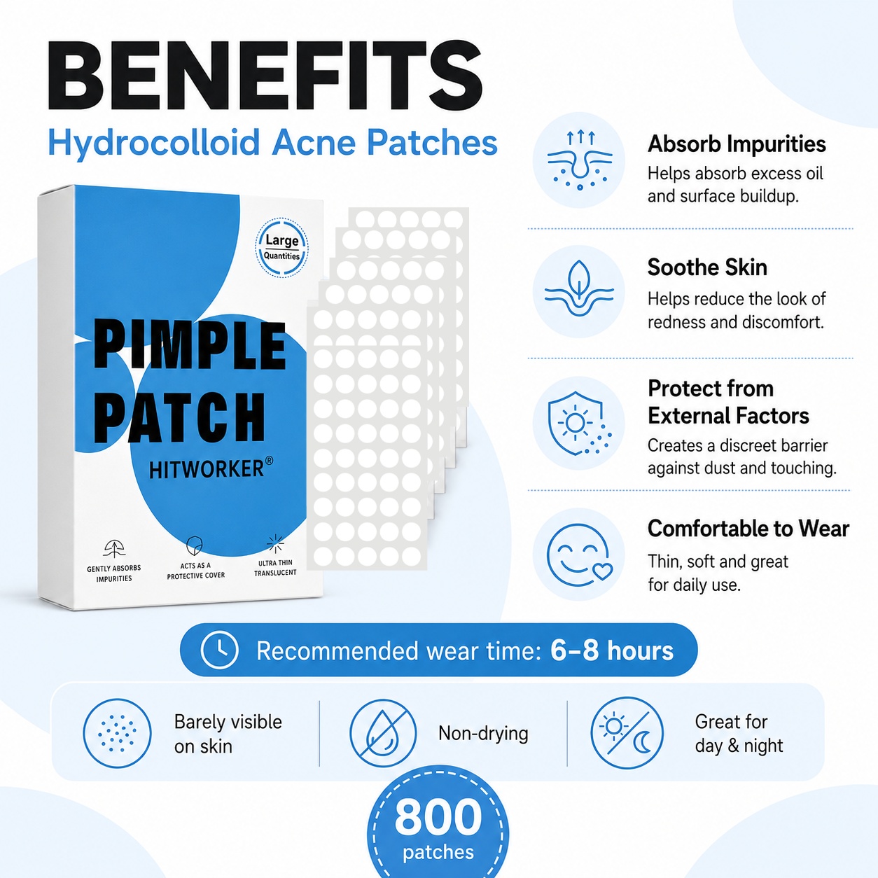 800 Parches Hidrocoloides para - Skincare China reseña y precio